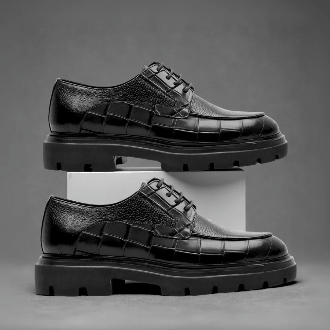 Derby Homme Tres Confortable - Cuir Grainé