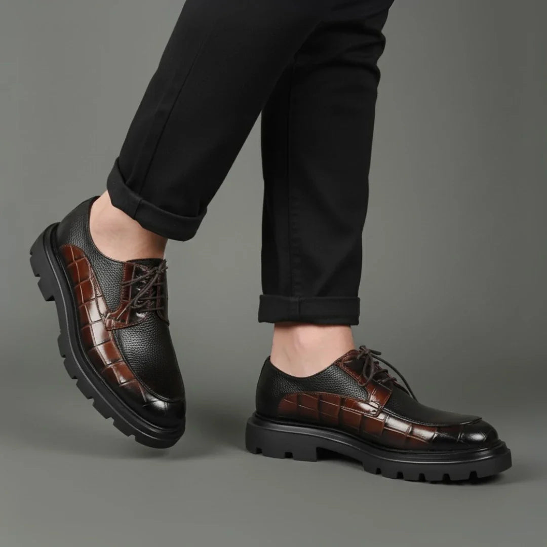 Derby Homme Tres Confortable - Cuir Grainé