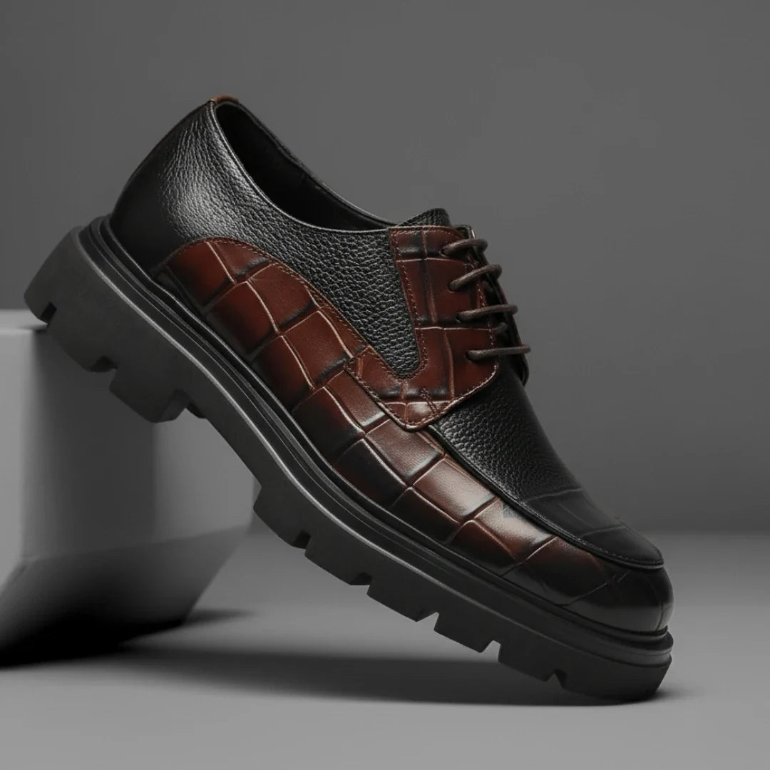 Derby Homme Tres Confortable - Cuir Grainé