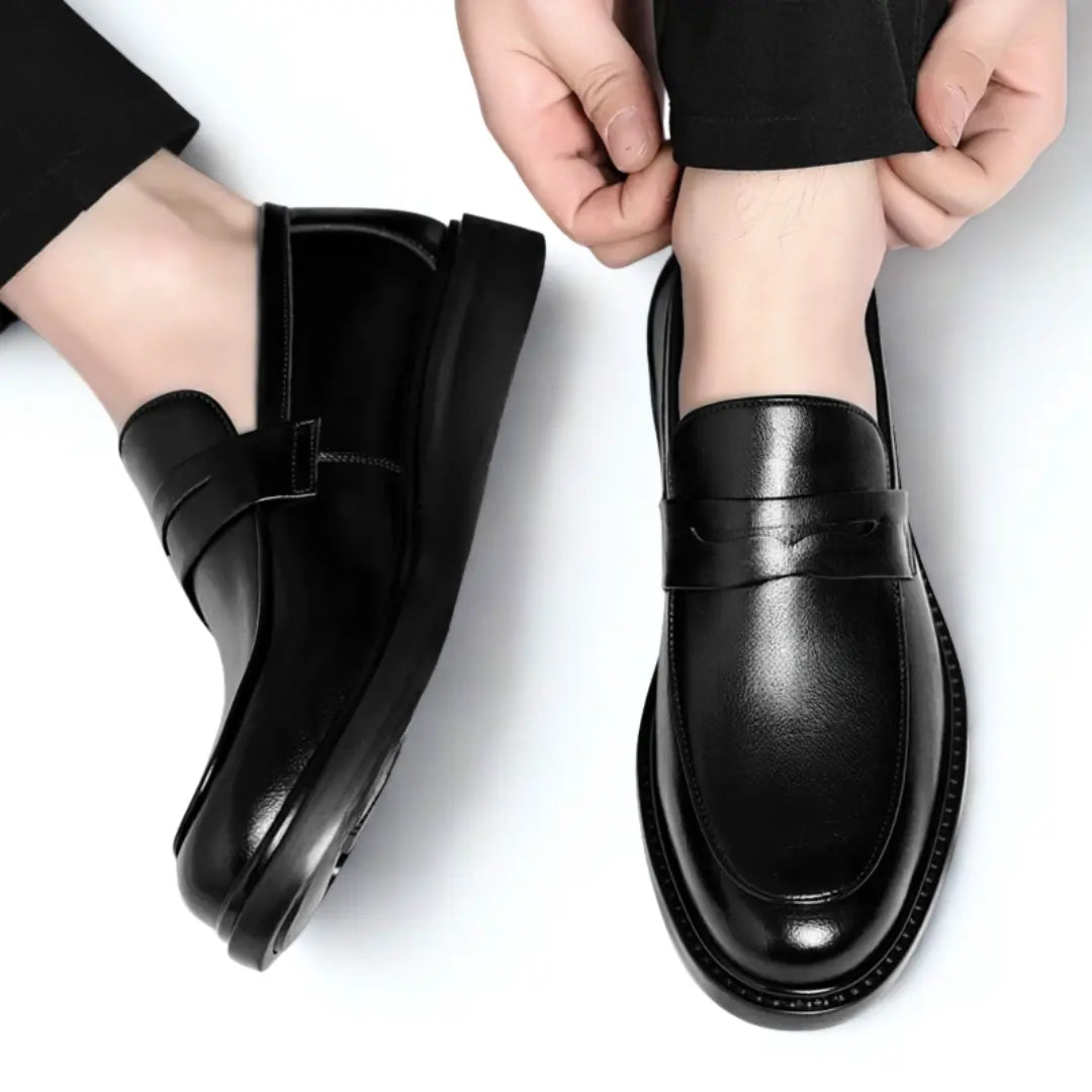 Mocassin Noir de Luxe Confortable 100% Cuir