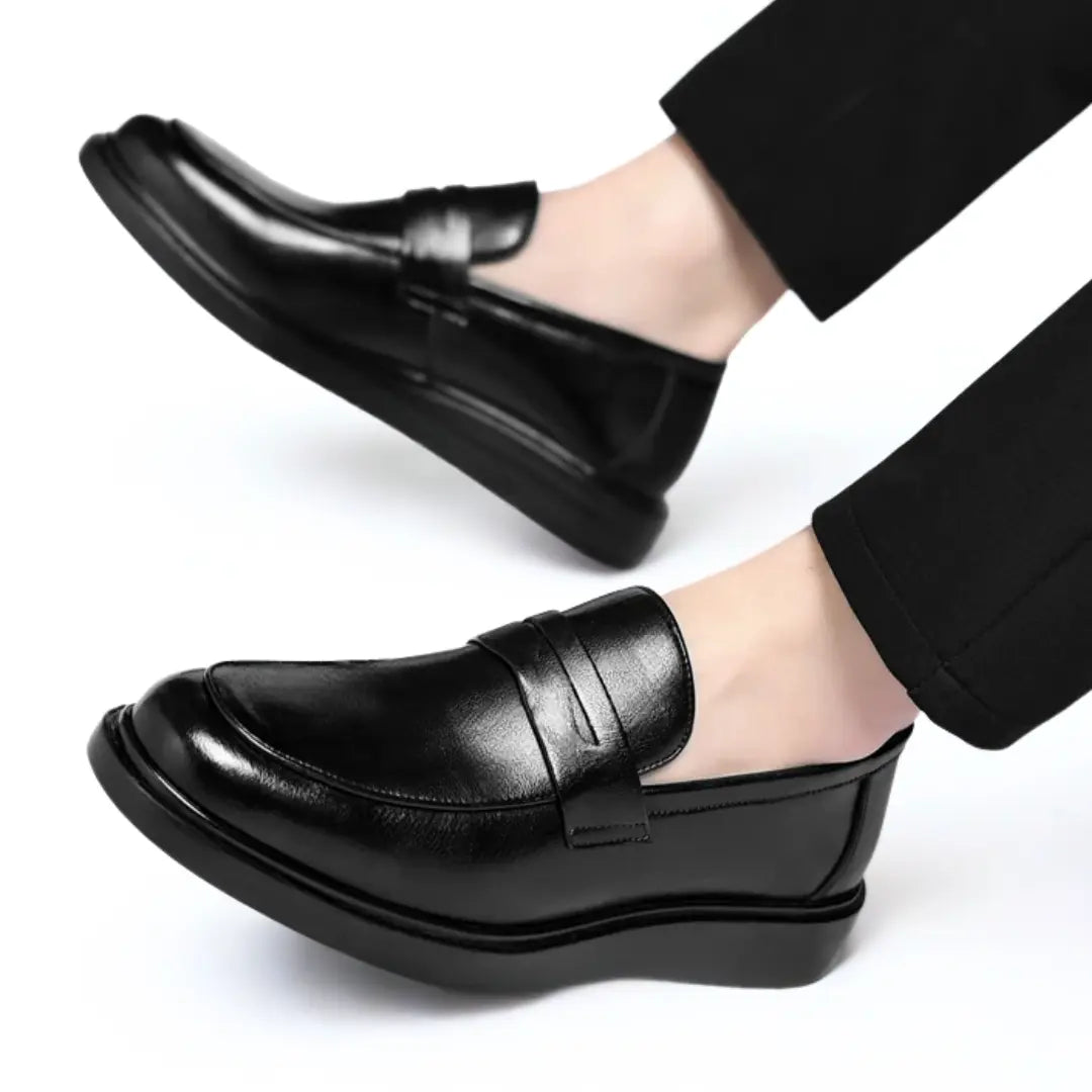 Mocassin Noir de Luxe Confortable 100% Cuir