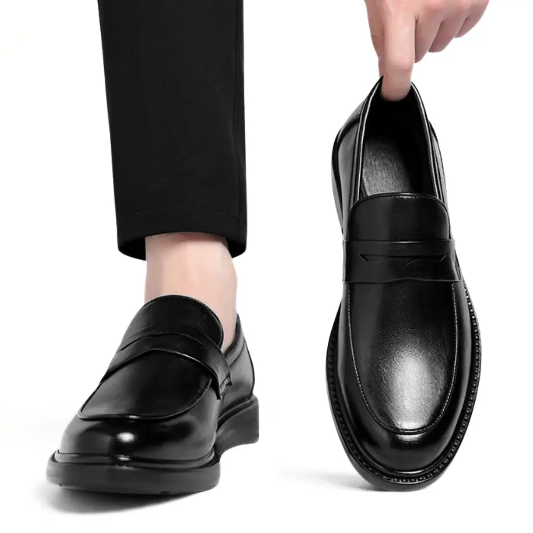 Mocassin Noir de Luxe Confortable 100% Cuir
