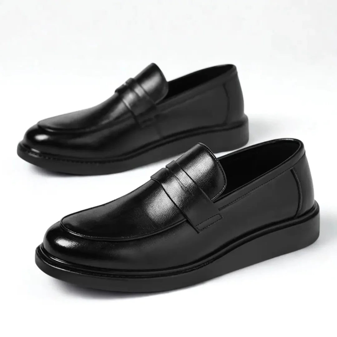 Mocassin Noir de Luxe Confortable 100% Cuir