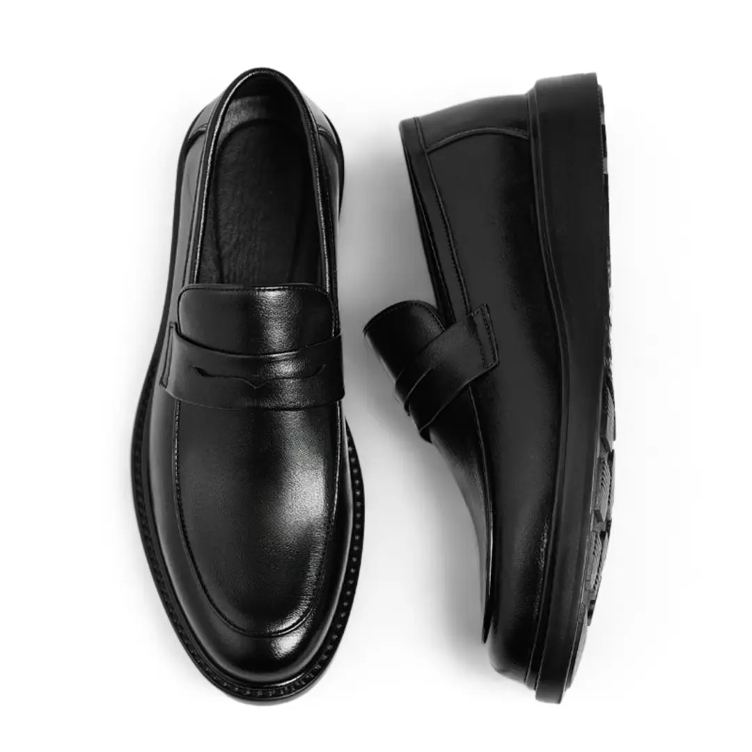Mocassin Noir de Luxe Confortable 100% Cuir