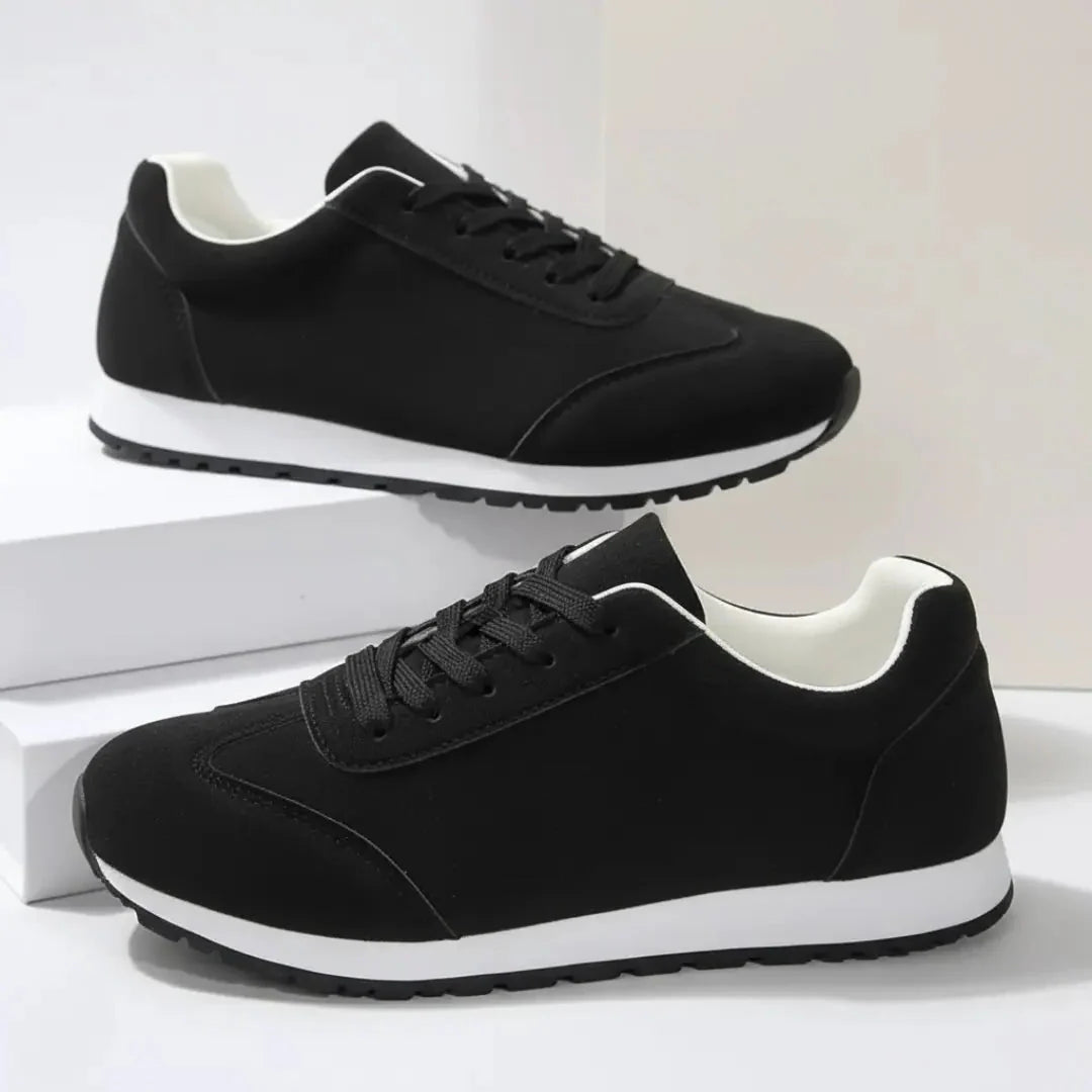 Sneakers Noir en Daim Tres Confortable - Femme