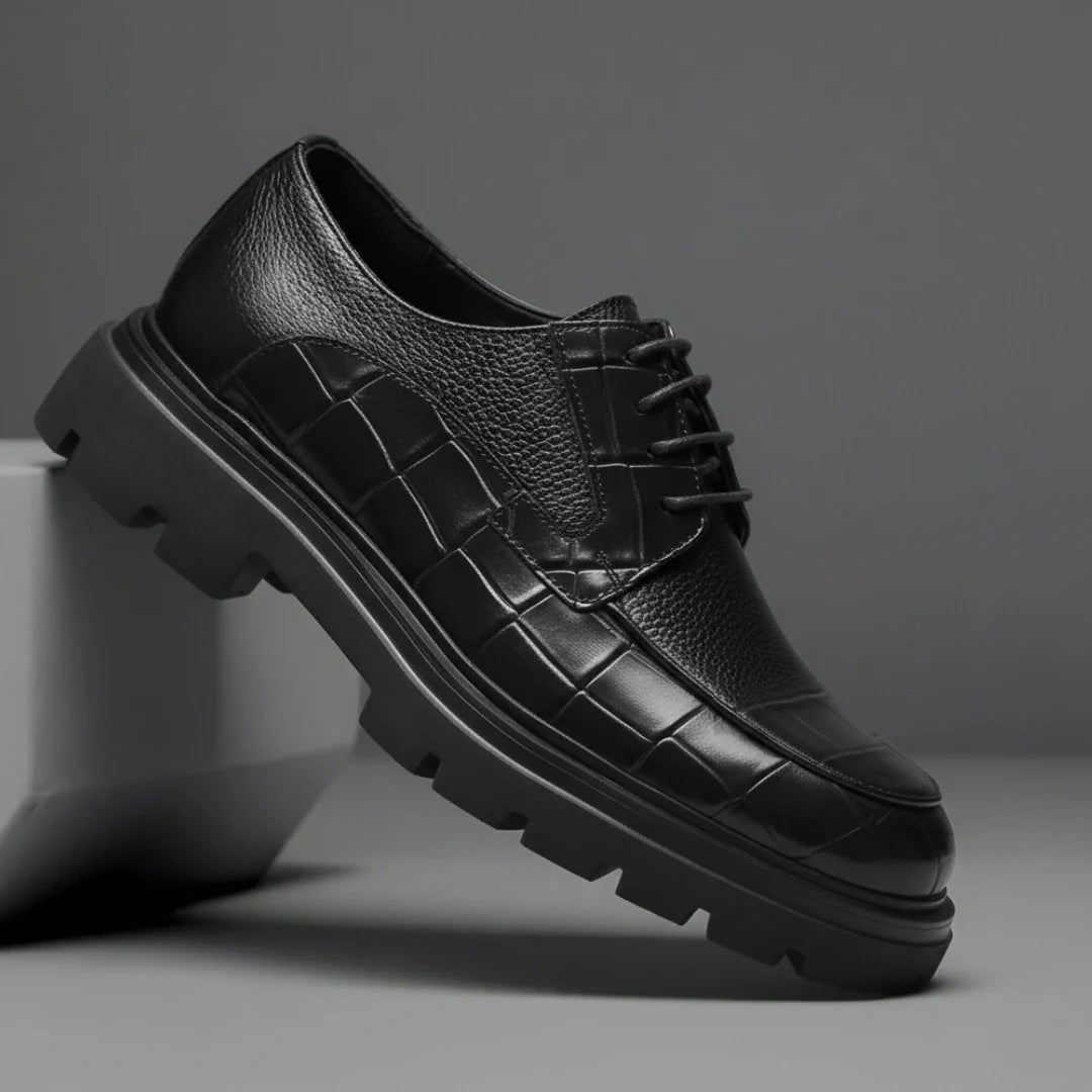 Derby Homme Tres Confortable - Cuir Grainé