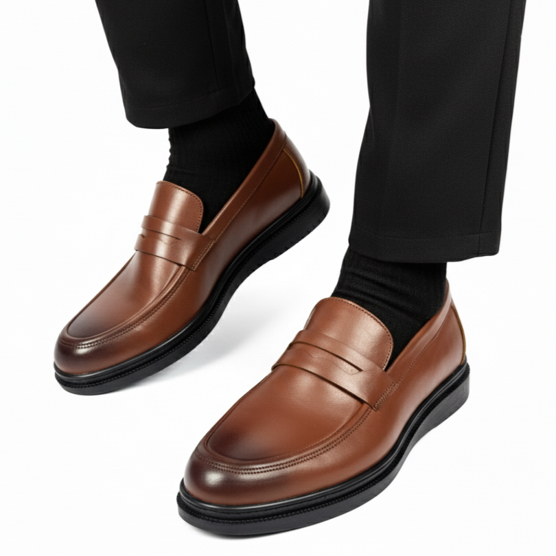 Chaussure Marron de Luxe Tres Confortable 100% Cuir