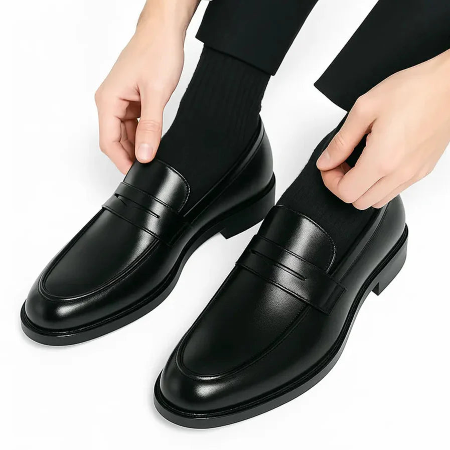 Chaussure Noir de Luxe Confortable 100% Cuir