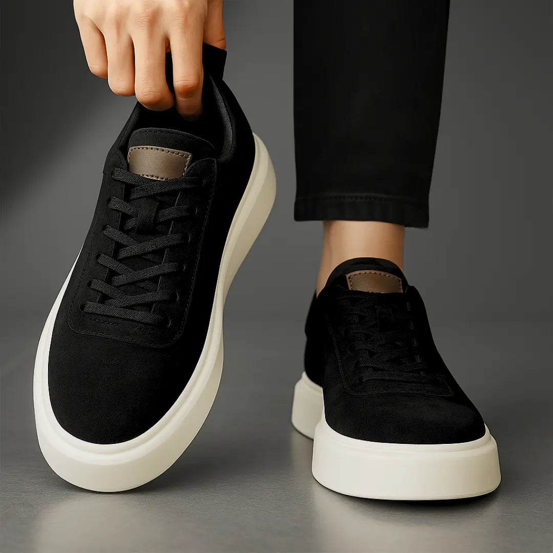 Sneakers Noir en Daim - Tres Confortable