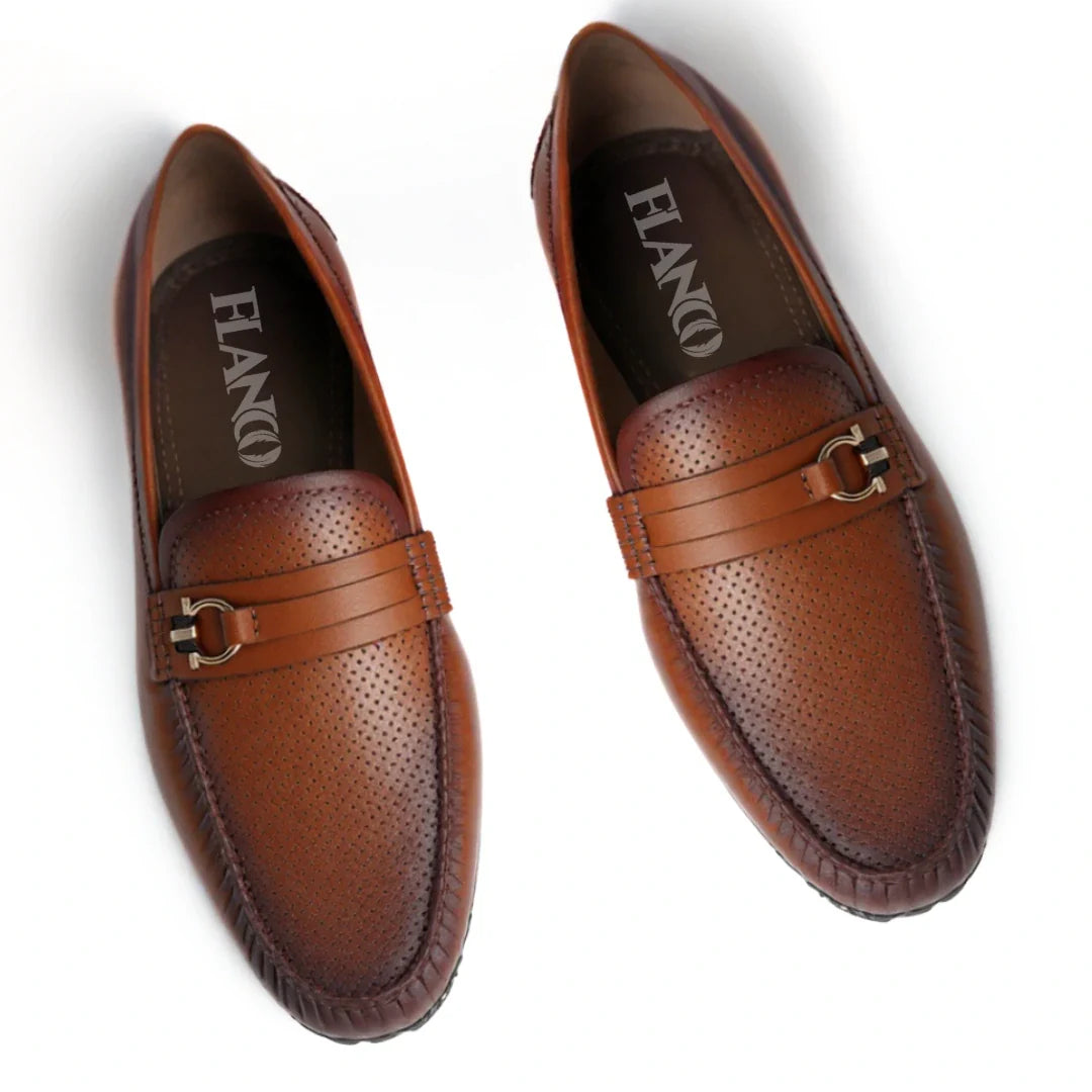 Mocassins Cuir Marron de Luxe Confortable