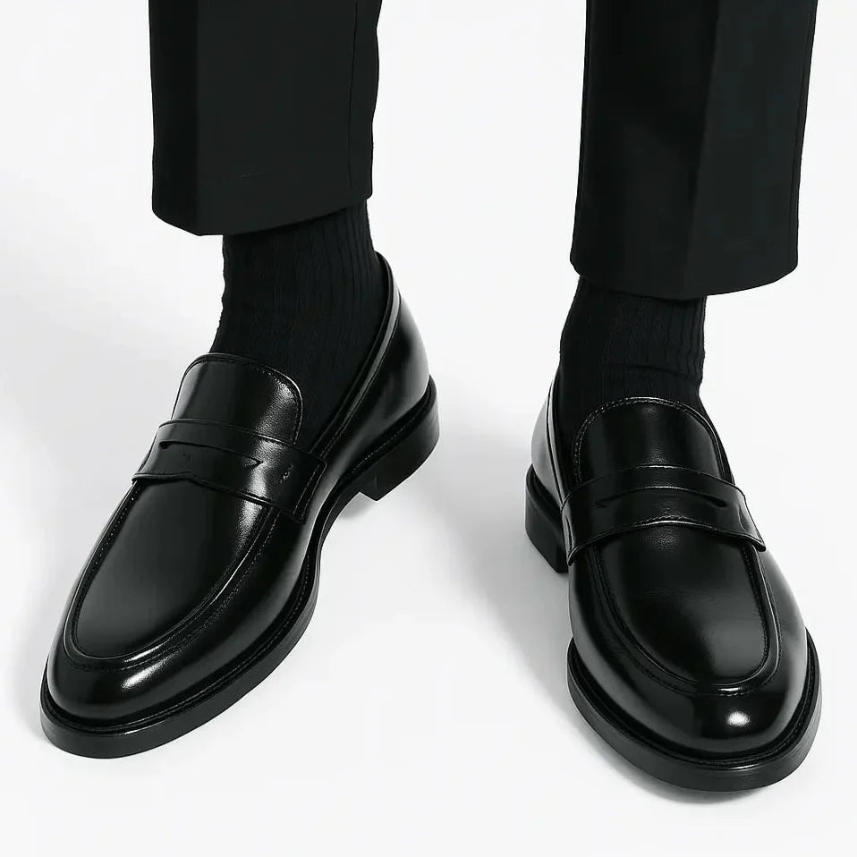 Chaussure Noir de Luxe Confortable 100% Cuir