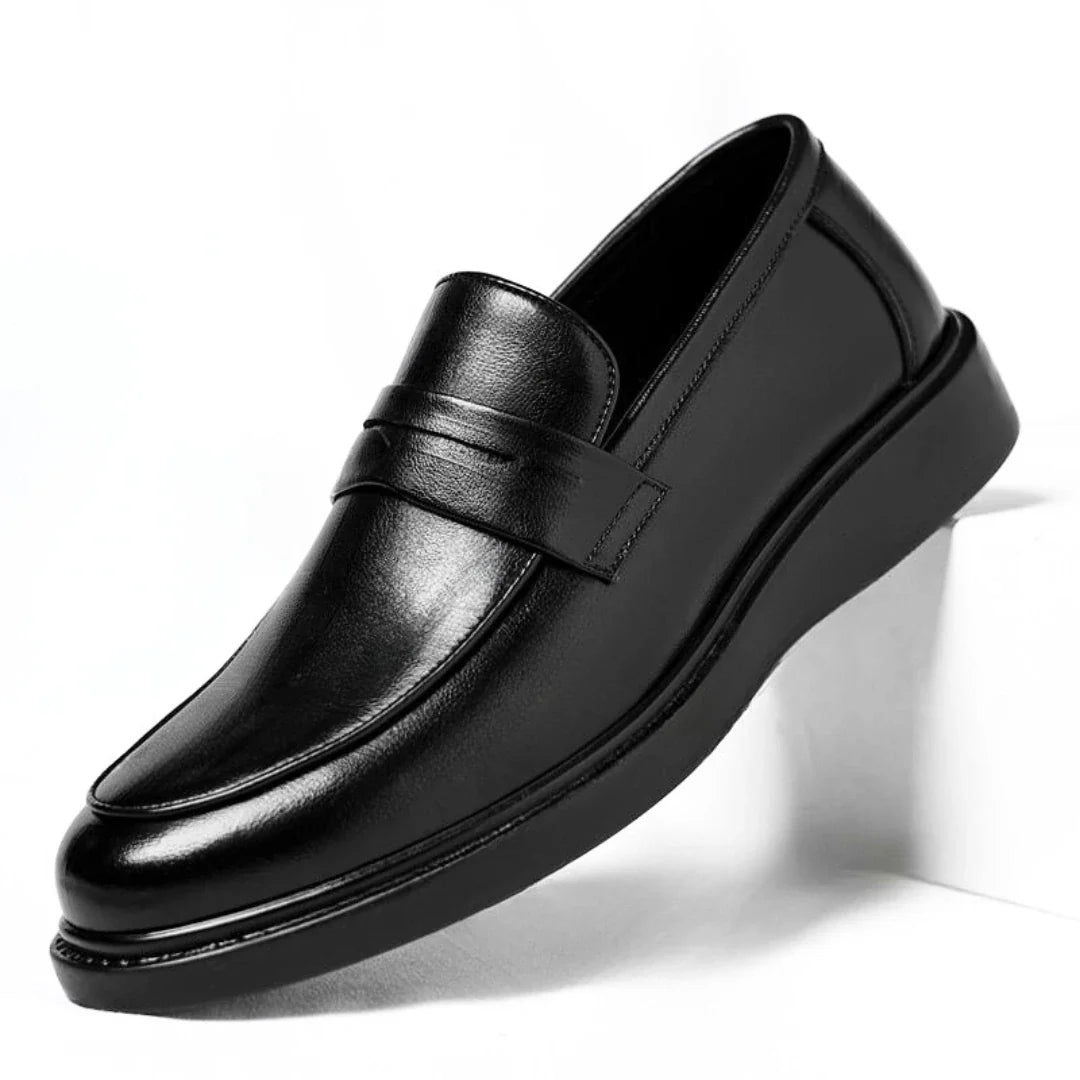 Mocassin Noir de Luxe Confortable 100% Cuir