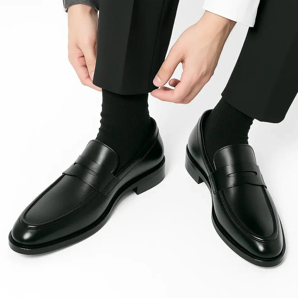 Chaussure Noir de Luxe Confortable 100% Cuir