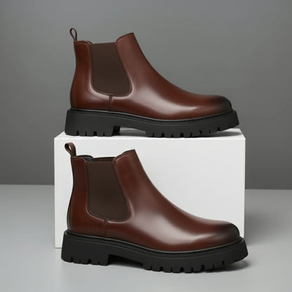 Boots Homme en Cuir  - Semelles Tres Confortable