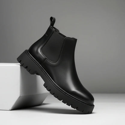Boots Homme en Cuir  - Semelles Tres Confortable
