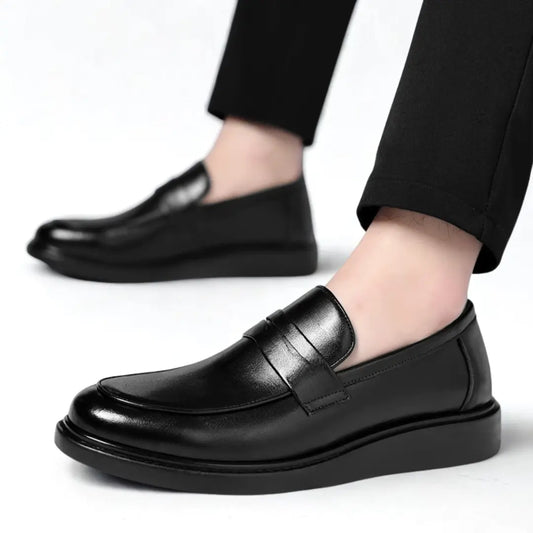 Mocassin Noir de Luxe Confortable 100% Cuir