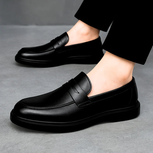 Mocassin Noir de Luxe Tres Confortable 100% Cuir