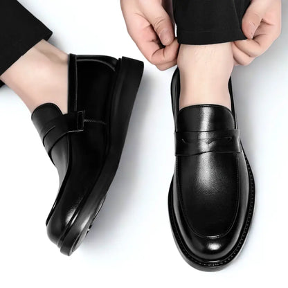 Mocassin Noir de Luxe Confortable 100% Cuir