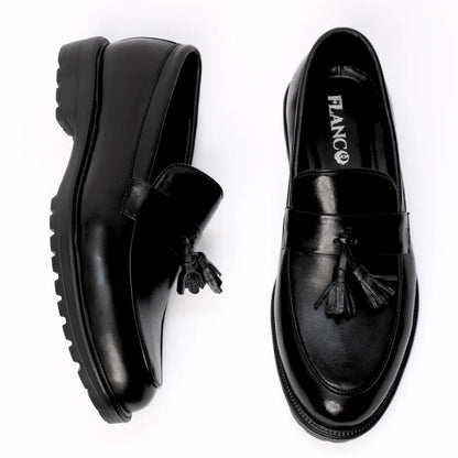 Mocassins Noir de Luxe Tres Confortable 100% Cuir