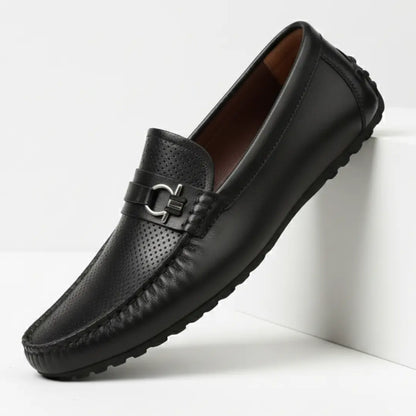 Mocassin Cuir de Luxe Tres Confortable