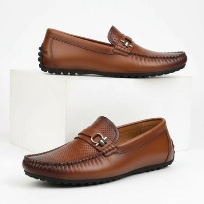 Mocassin Cuir de Luxe Tres Confortable