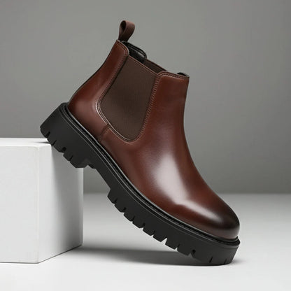 Boots Homme en Cuir  - Semelles Tres Confortable