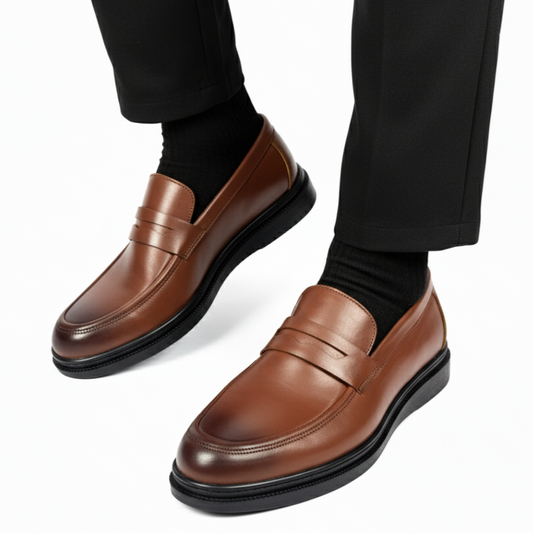 Chaussure Marron de Luxe Tres Confortable 100% Cuir