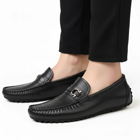 Mocassin Cuir de Luxe Tres Confortable