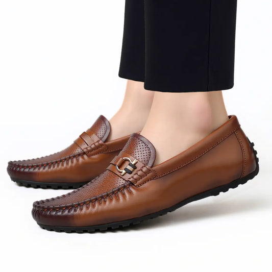 Mocassins Cuir de Luxe Tres Confortable