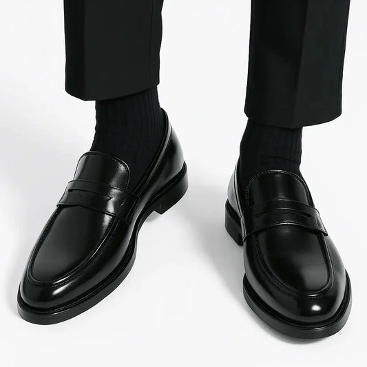 Chaussure Noir de Luxe Confortable 100% Cuir