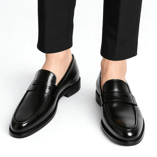 Mocassin Noir de Luxe Confortable 100% Cuir